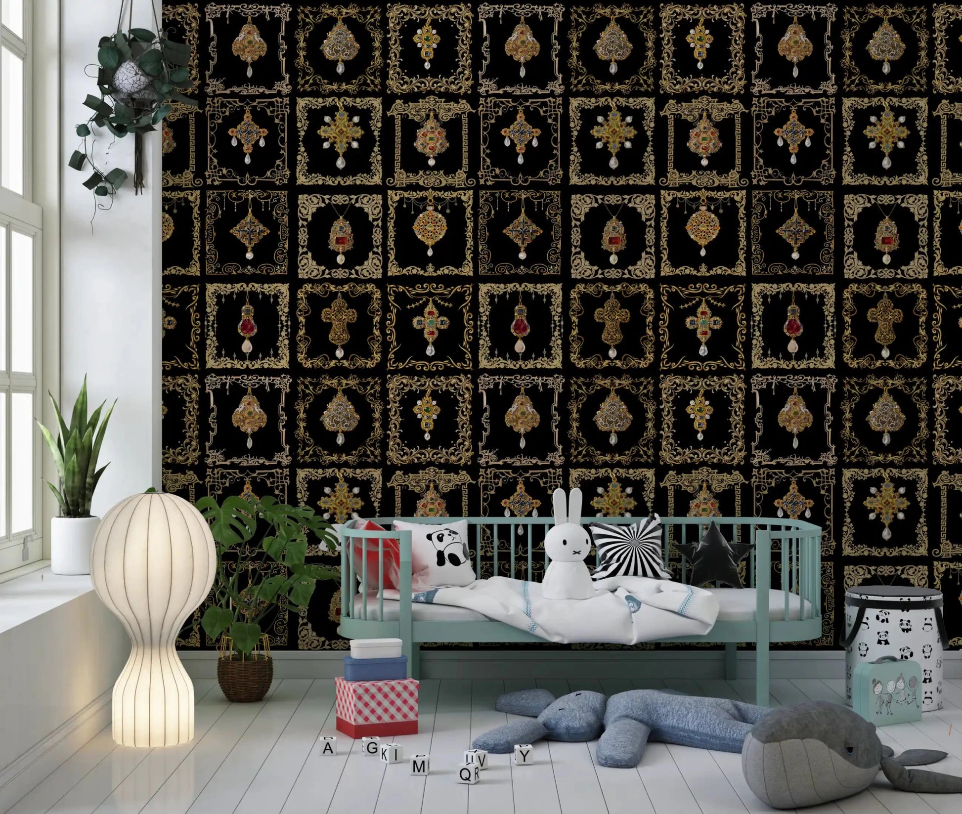 Jeweled Baroque Elegance Wall Mural