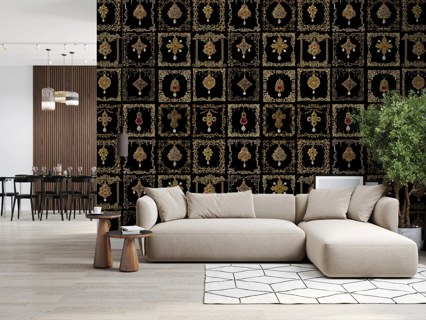 Jeweled Baroque Elegance Wall Mural