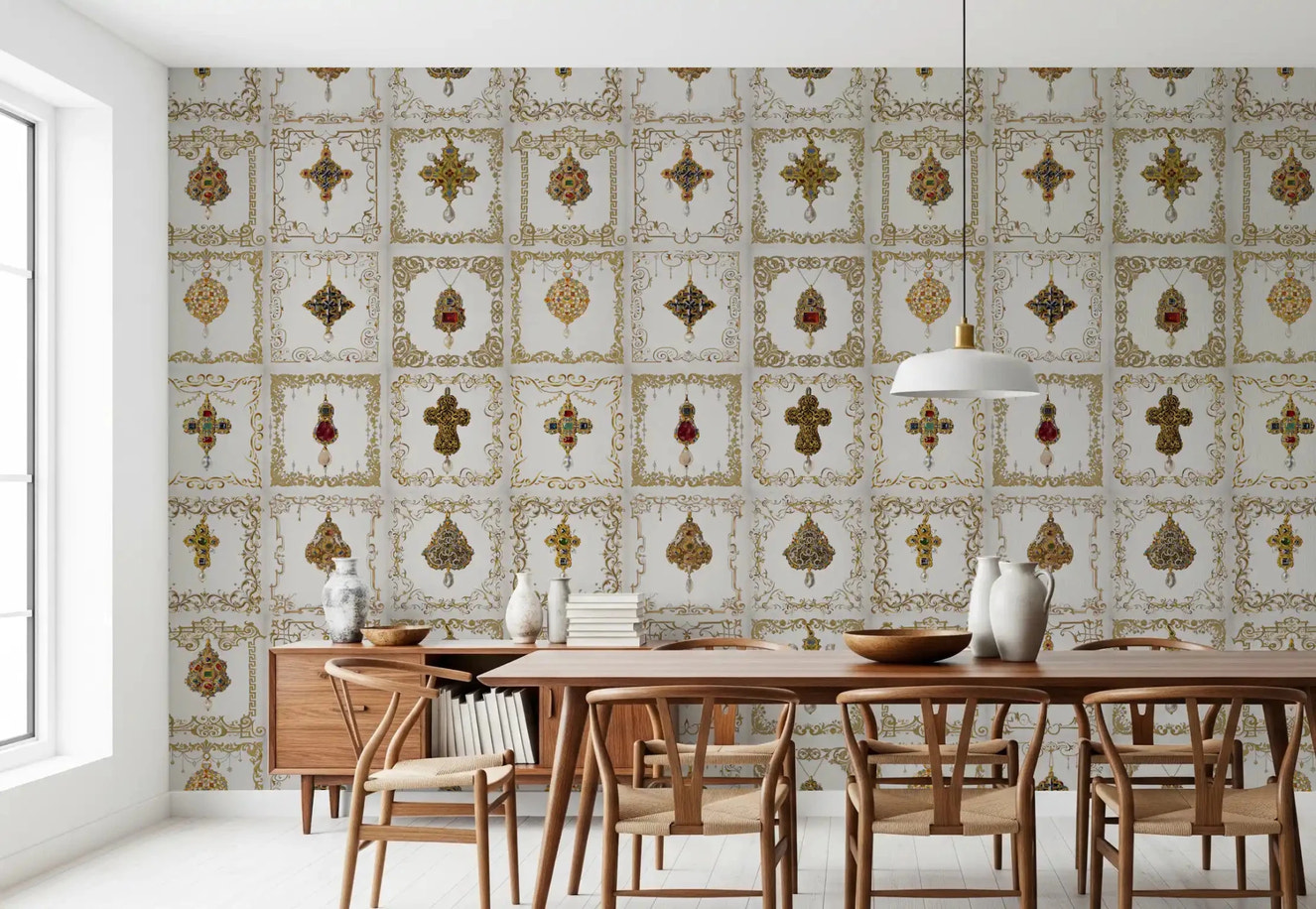 Jeweled Elegance Pattern Wall Mural