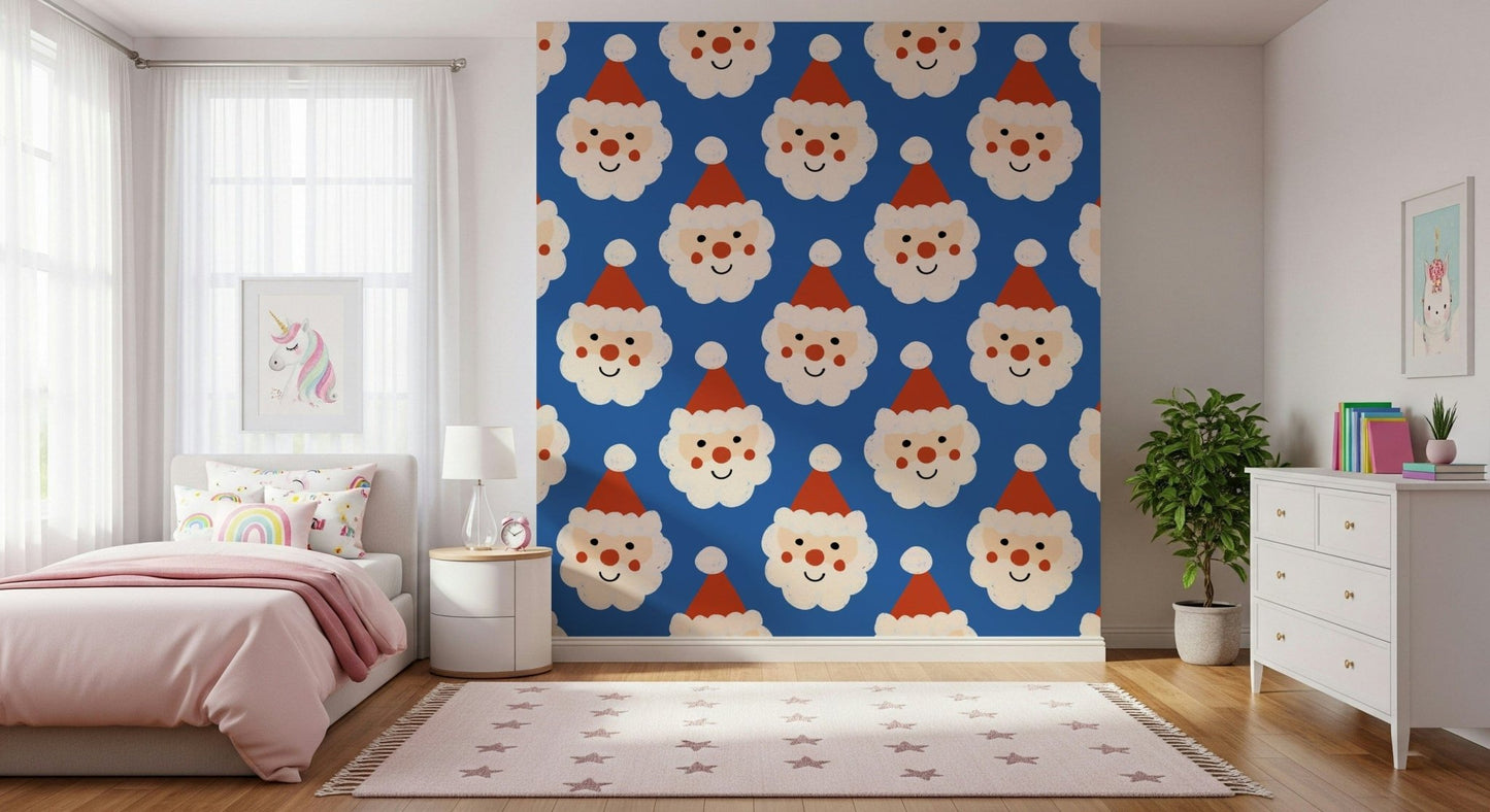 Unique Jolly Holiday print featuring whimsical wallpaper.
