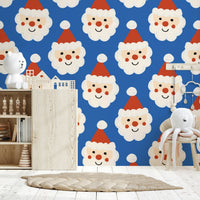 Whimsical Santa design, a peel and stick wallpaper selection.