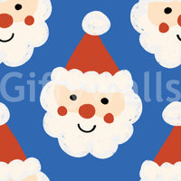 Repeated Santa faces in a happy Jolly Holiday design wallpaper.