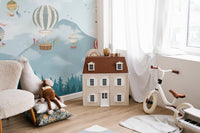 Jolly Hot Air Balloons Kids Room Wallpaper Mural - Giffywalls A173