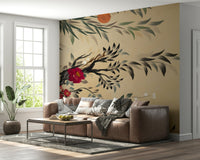 Installation of the removable peel and stick wallpaper Joseon era style Tranquil mind.