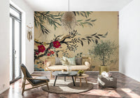 Soft, traditional Korean art elements in the peaceful Joseon era style Tranquil mind Wall Mural.