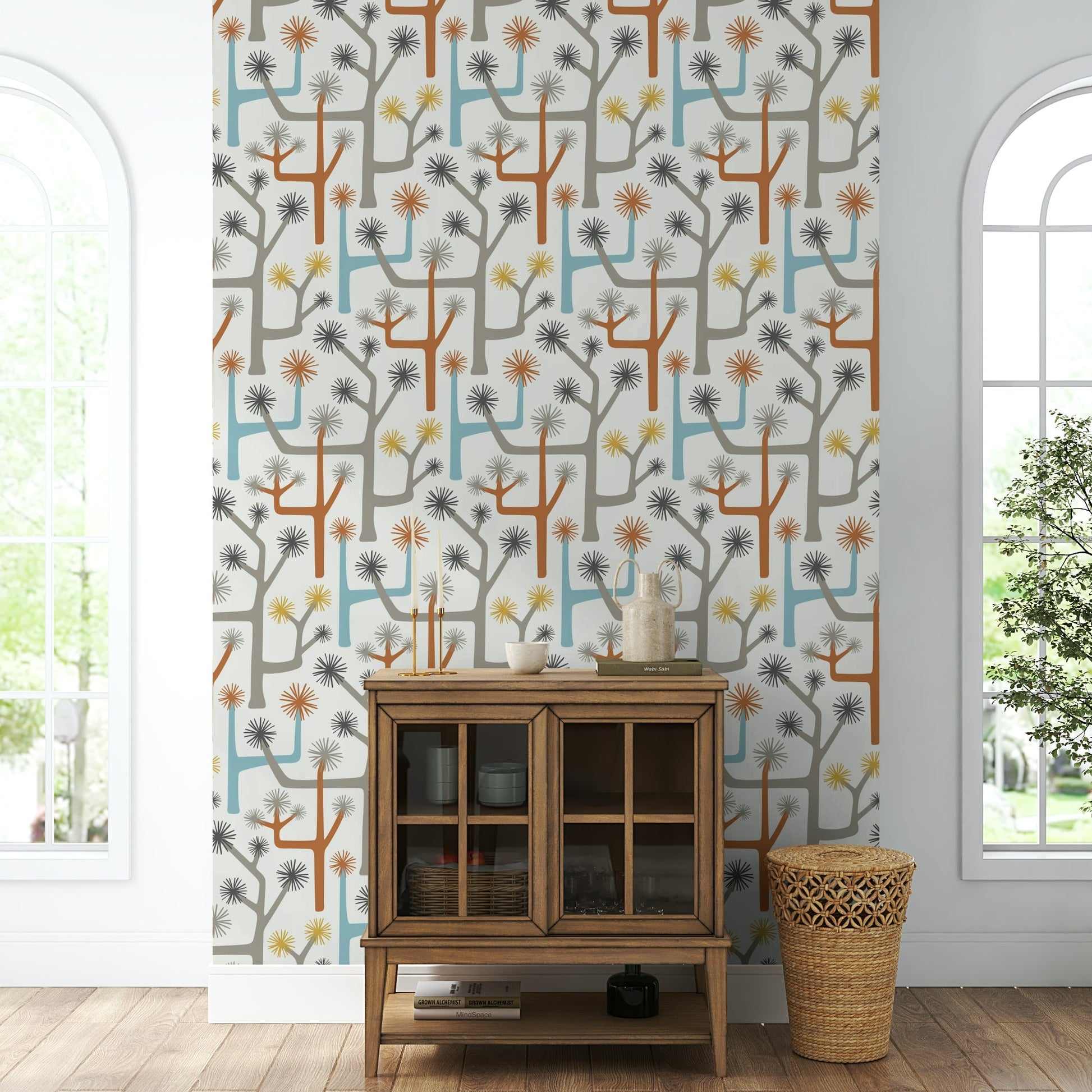 Mid-century modern geometric pattern.

