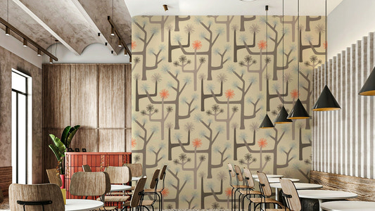 Mid-century modern geometric pattern.

