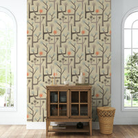 Stylized Joshua trees and desert cacti.

