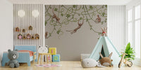 Nursery walls shine bright with Joyful Monkey wallpaper C430