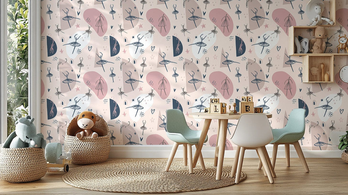 Ballet-themed mural for dreamy elegance A973