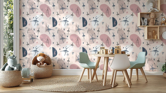 Ballet-themed mural for dreamy elegance A973