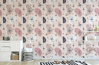 Delicate dancers in a stylish wallpaper