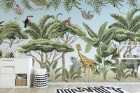 Jungle Adventure Animals Wallpaper Mural - Giffywalls tropical-24