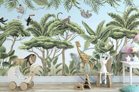 Jungle Adventure Animals Wallpaper Mural - Giffywalls