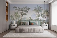 Watercolor Jungle Foliage Wallpaper
