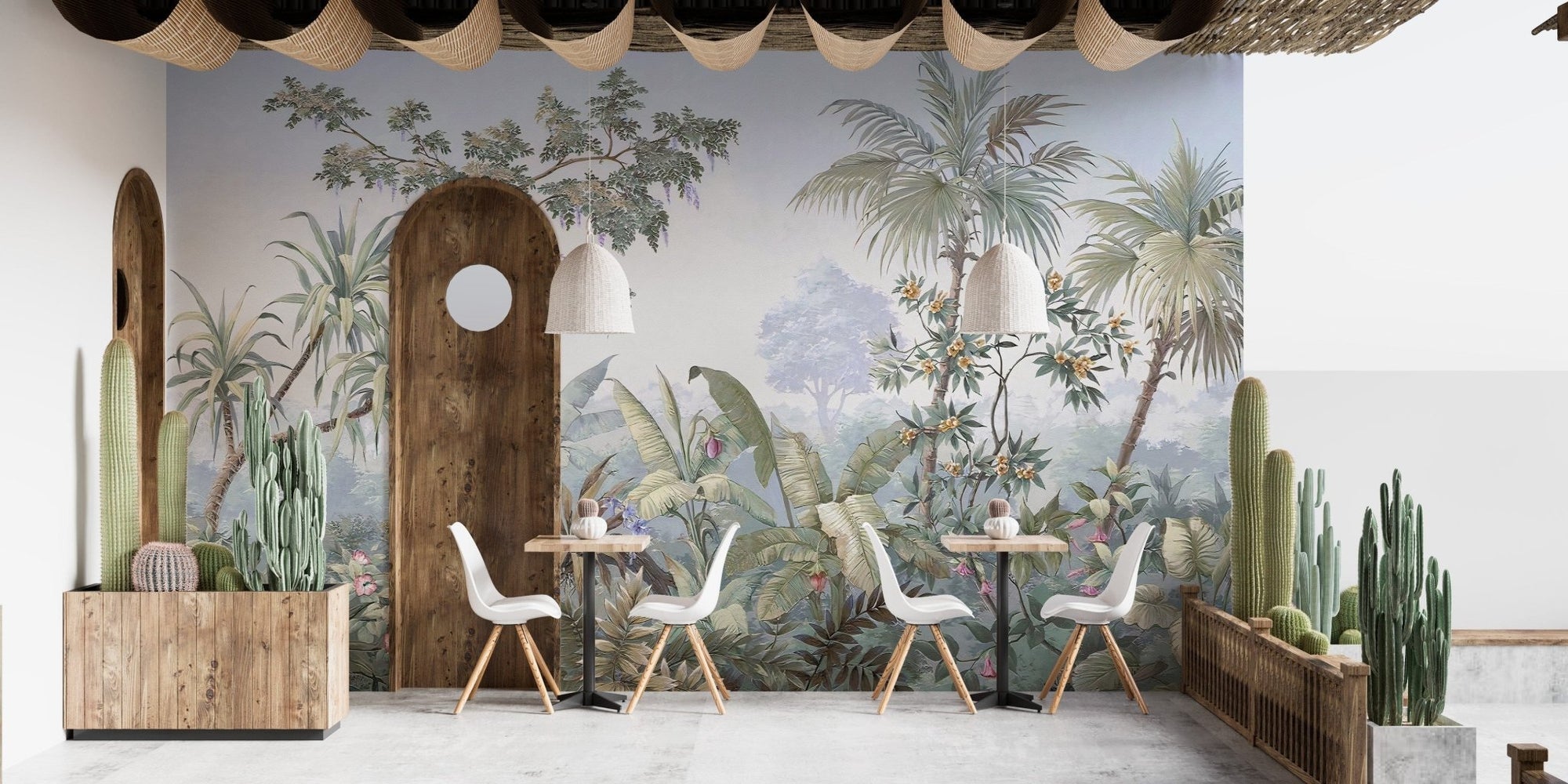 Dense Watercolor Jungle Wallpaper A493
