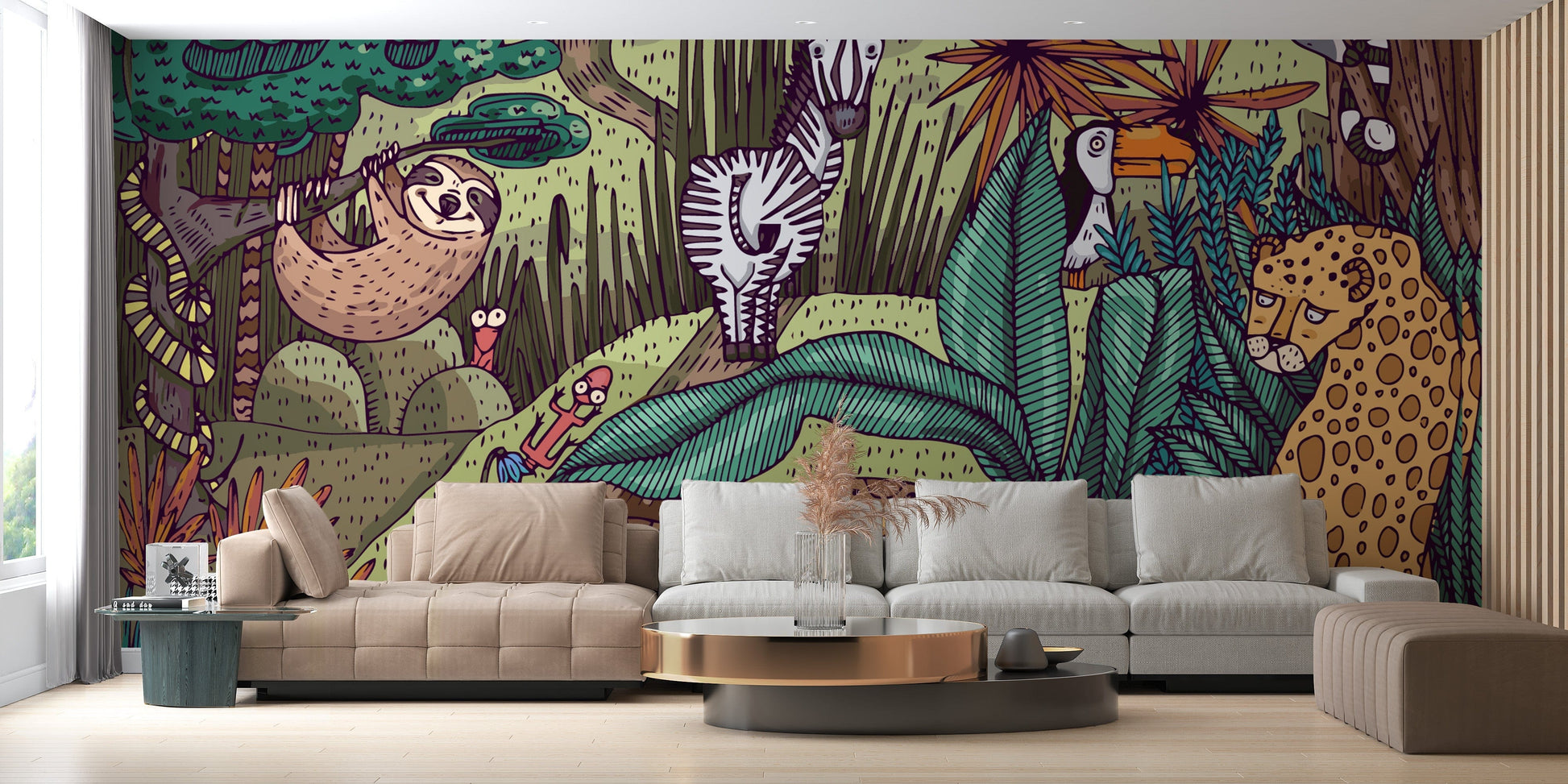 Jungle Animals Wallpaper Murals - Giffywalls