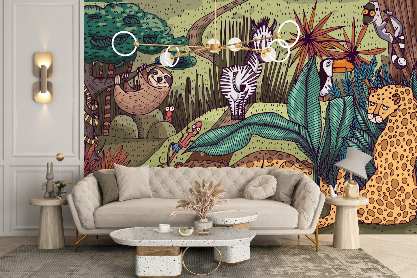 Jungle Animals Wallpaper Murals - Giffywalls