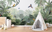 Canopy Jungle Natural Tropical Wallpaper Mural - Giffywalls KB14