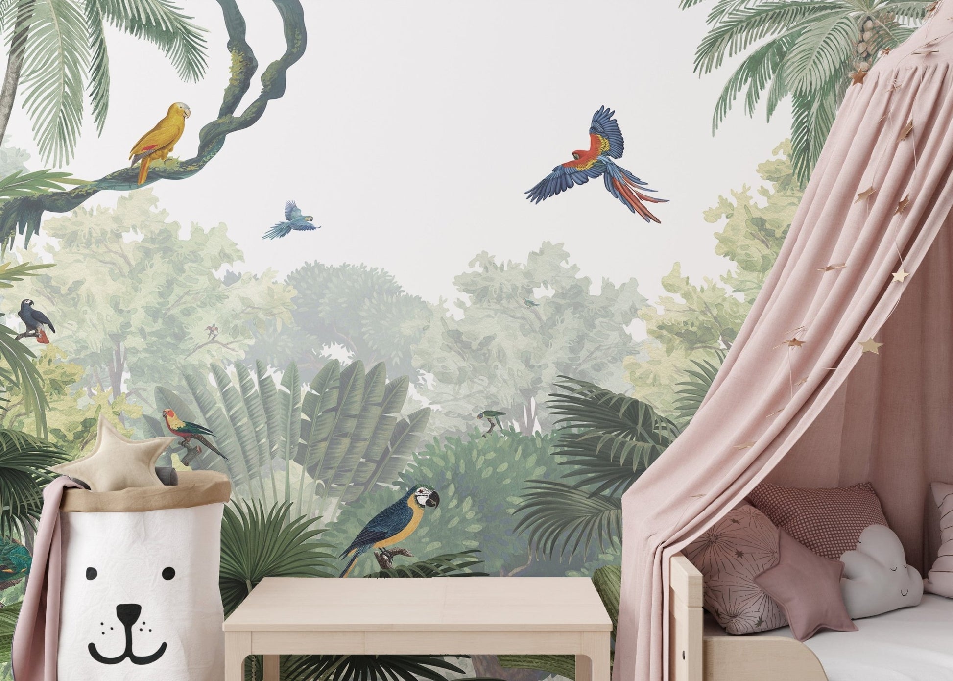 Canopy Jungle Natural Tropical Wallpaper Mural - Giffywalls KB14