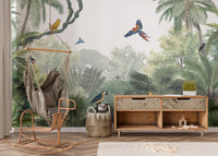 Canopy Jungle Natural Tropical Wallpaper Mural - Giffywalls KB14