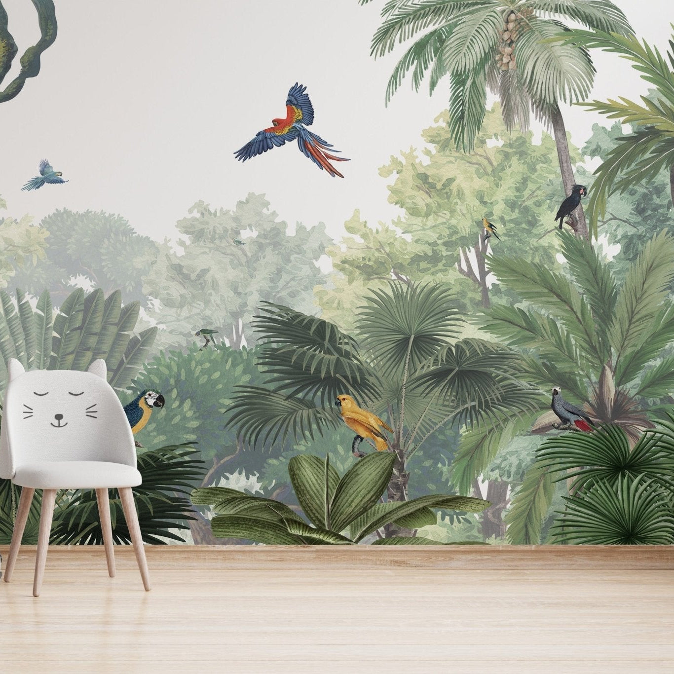 Canopy-themed wallpaper featuring natural jungle elements KB14