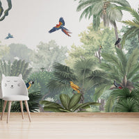 Canopy-themed wallpaper featuring natural jungle elements KB14