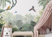 Canopy Jungle Natural Tropical Wallpaper Mural - Giffywalls