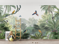 Canopy Jungle Natural Tropical Wallpaper Mural - Giffywalls
