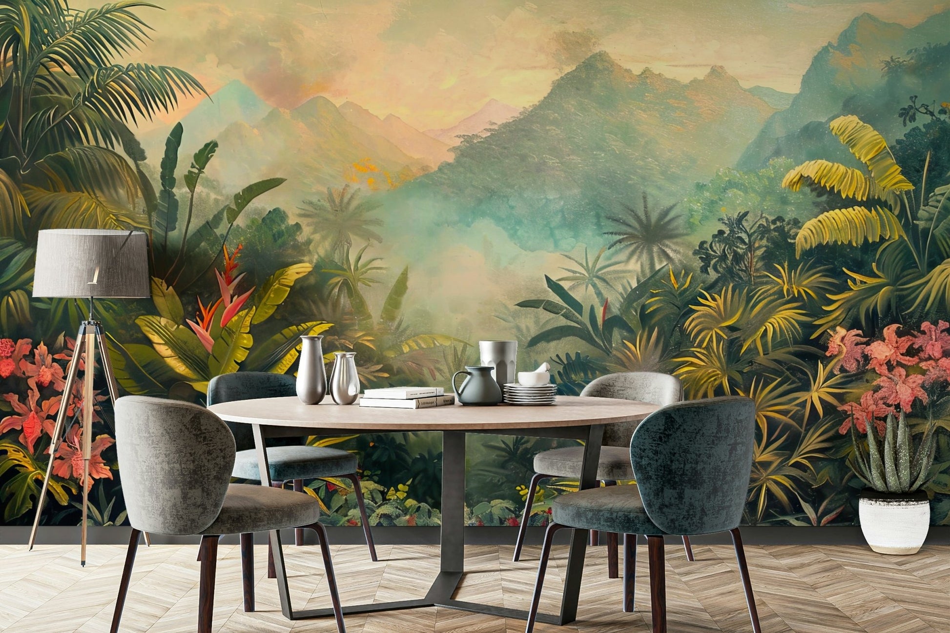 High-resolution image of a flourishing jungle.

