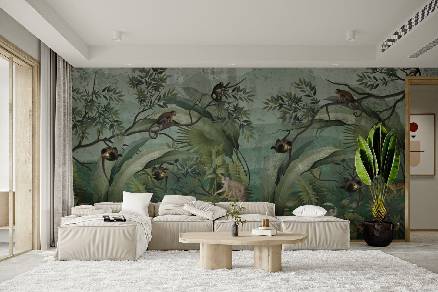 Rainforest monkey tropical wallpaper
