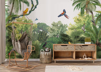 Vivid Green Jungle Wallpaper Murals - Giffywalls
