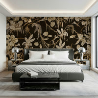 Accent wall texture of the Jungle Canopy Wall Mural.