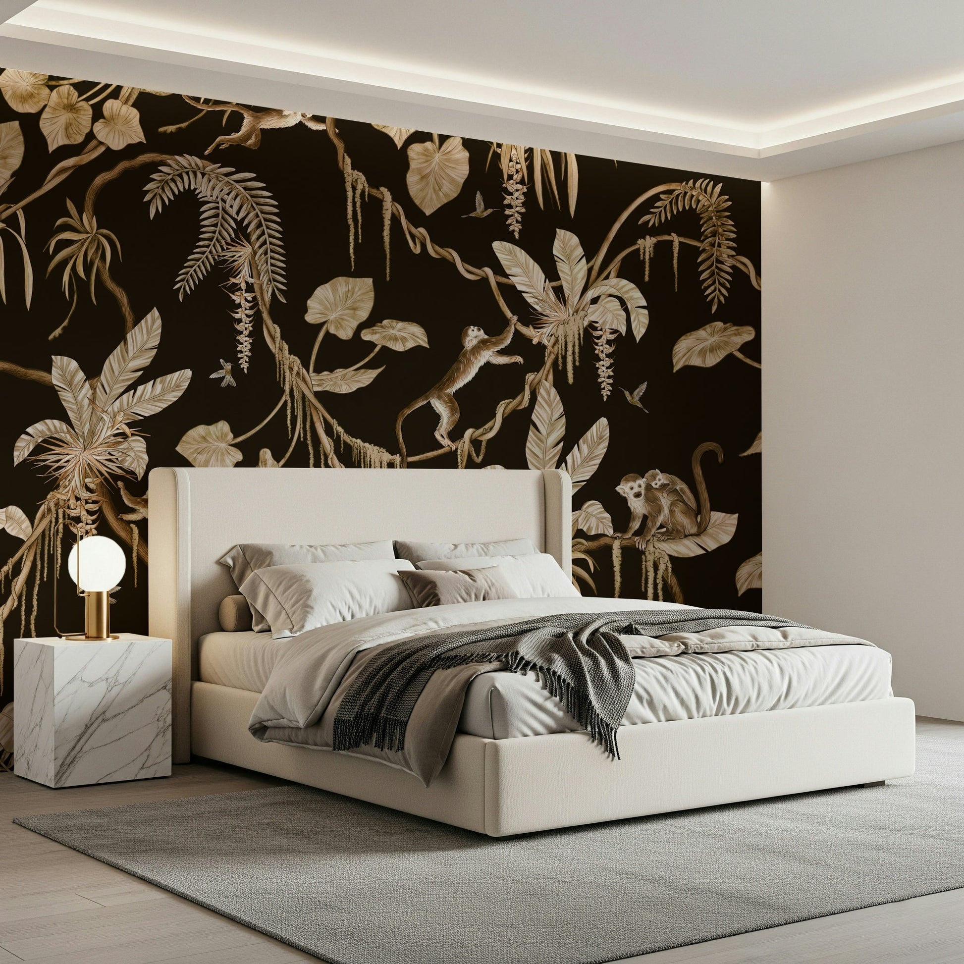 The tropical energy of the Jungle Canopy design featured.