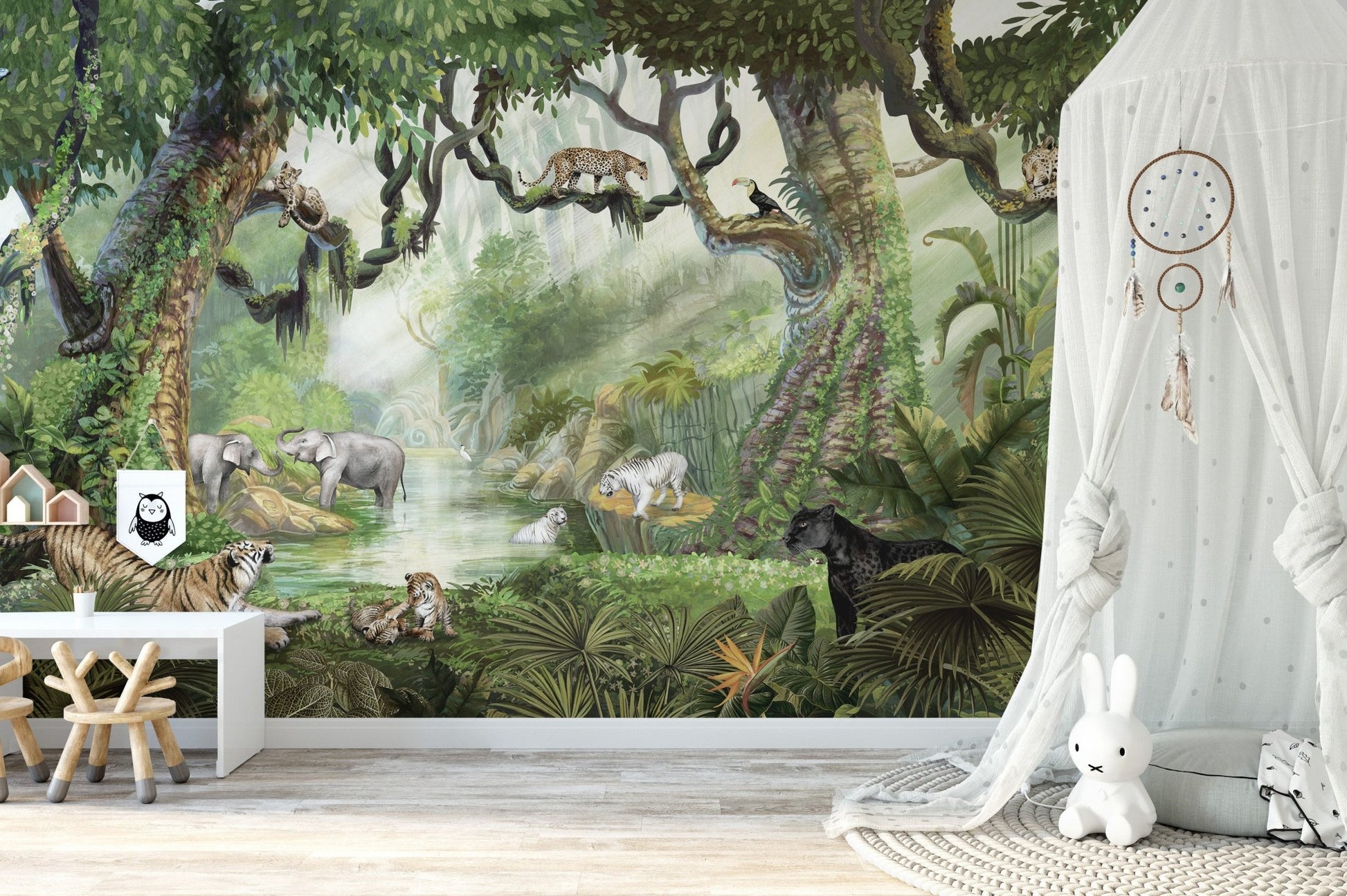 Jungle Cats Wallpaper Murals - Giffywalls