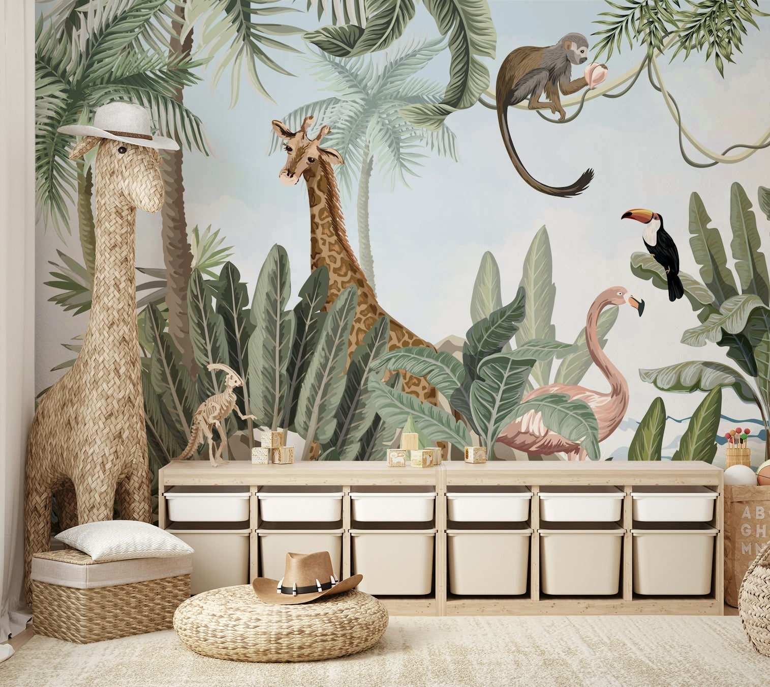 The perspective looks out into a brighter, sunlit clearing.
