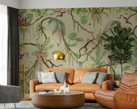 Colorful foliage and fauna design of the mural collection.