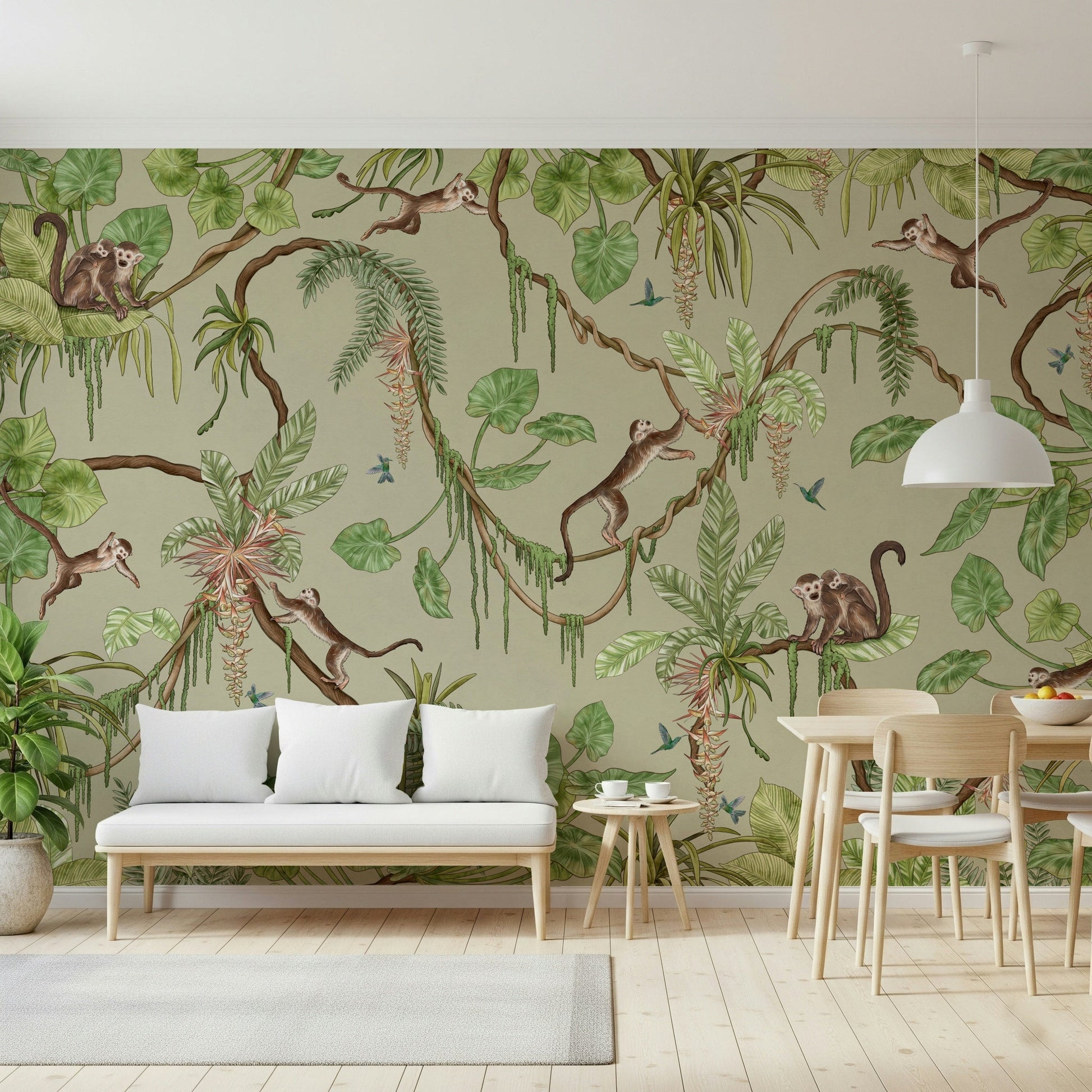 Easy to install peel and stick wallpaper in a small study.