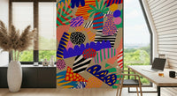 Wall mural, phantasmagorical jungle, Jungle Jive abstract art.