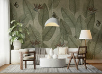 Artistic jungle wallpaper, Antique, rich pattern, stunning leaves.