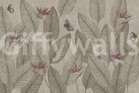 Elegant nature-themed wallpaper, a tranquil statement piece for your room.
