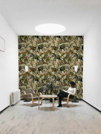 Jungle Majesty 1 Wallpaper with lush green foliage.

