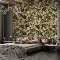 Bold and colorful Jungle Majesty 1 Wallpaper for rooms.

