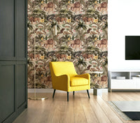 Lush jungle wallpaper for creating a tropical oasis.

