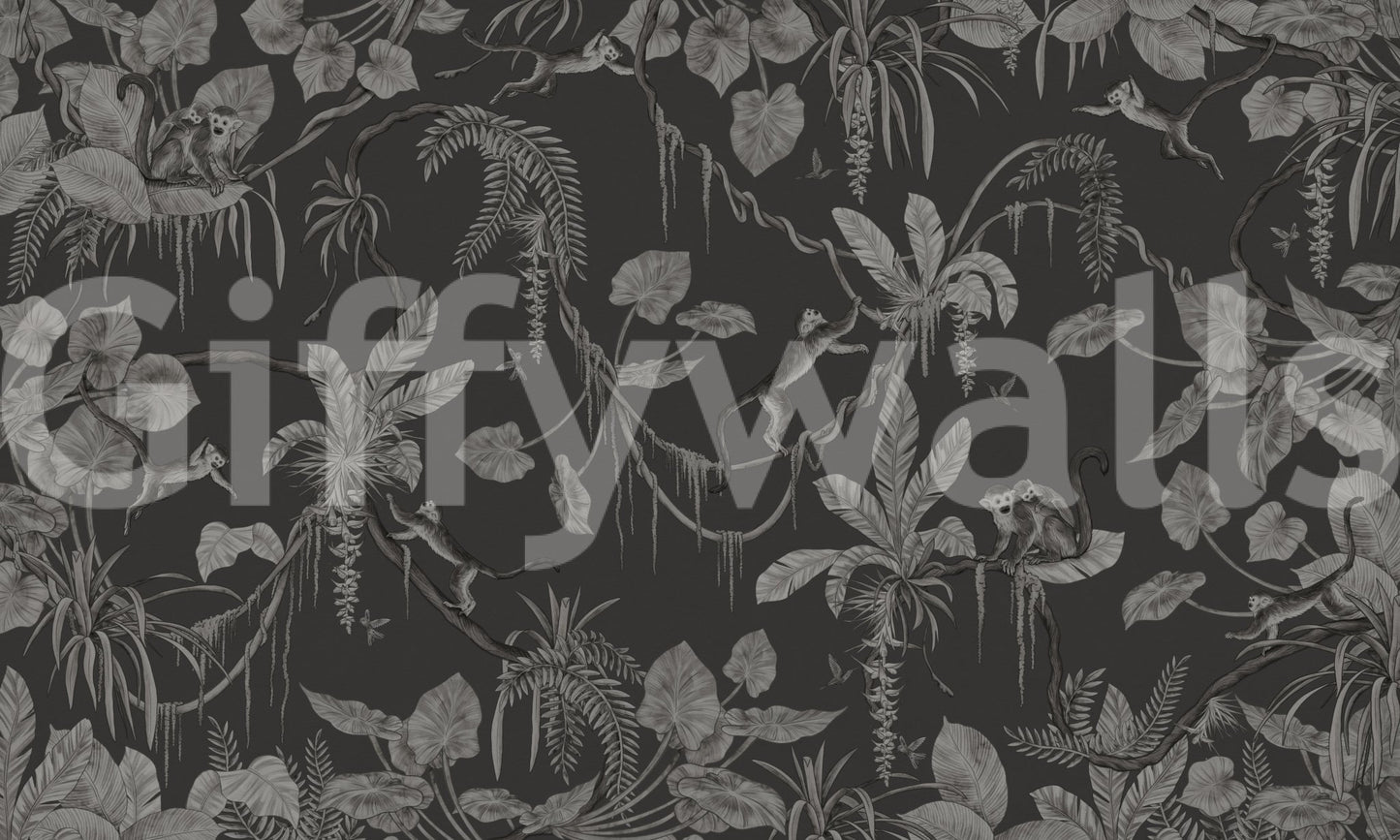 Interior space featuring the Jungle Nightfall Wall Mural.