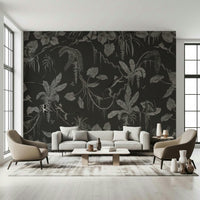 Richly colored wallpaper mural known as Jungle Nightfall Wall Mural.