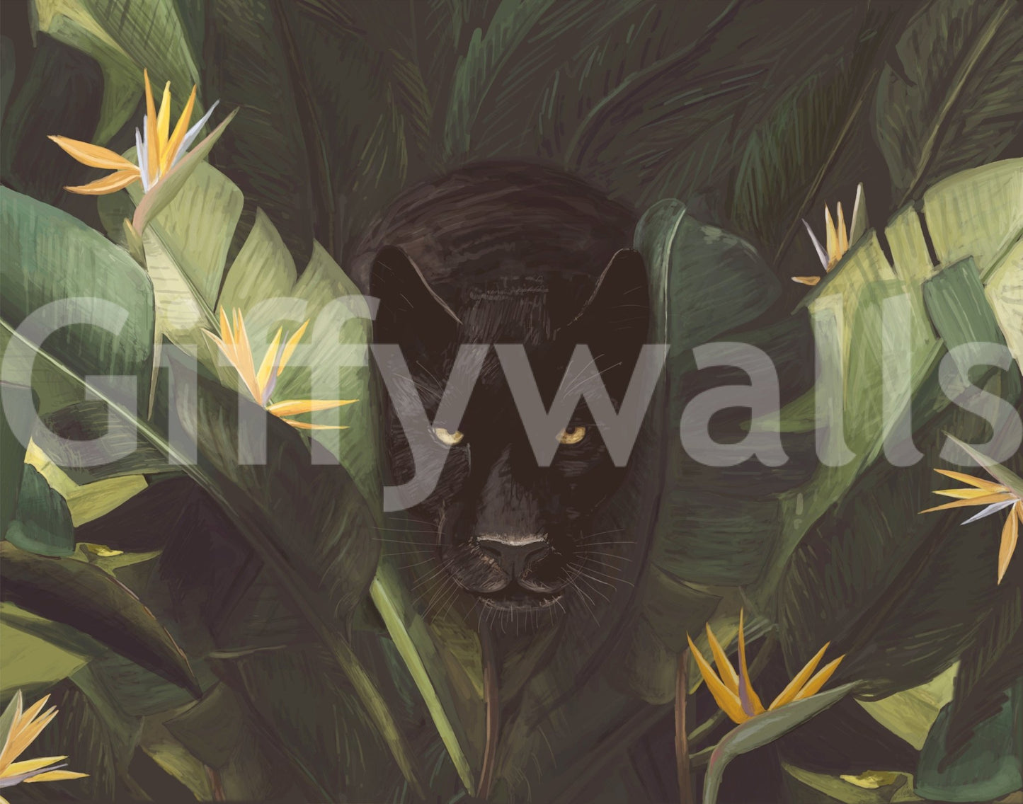 A high-quality minimalist tree wall mural for walls.