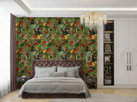 Tropical leaves wallpaper bringing nature into your space.

