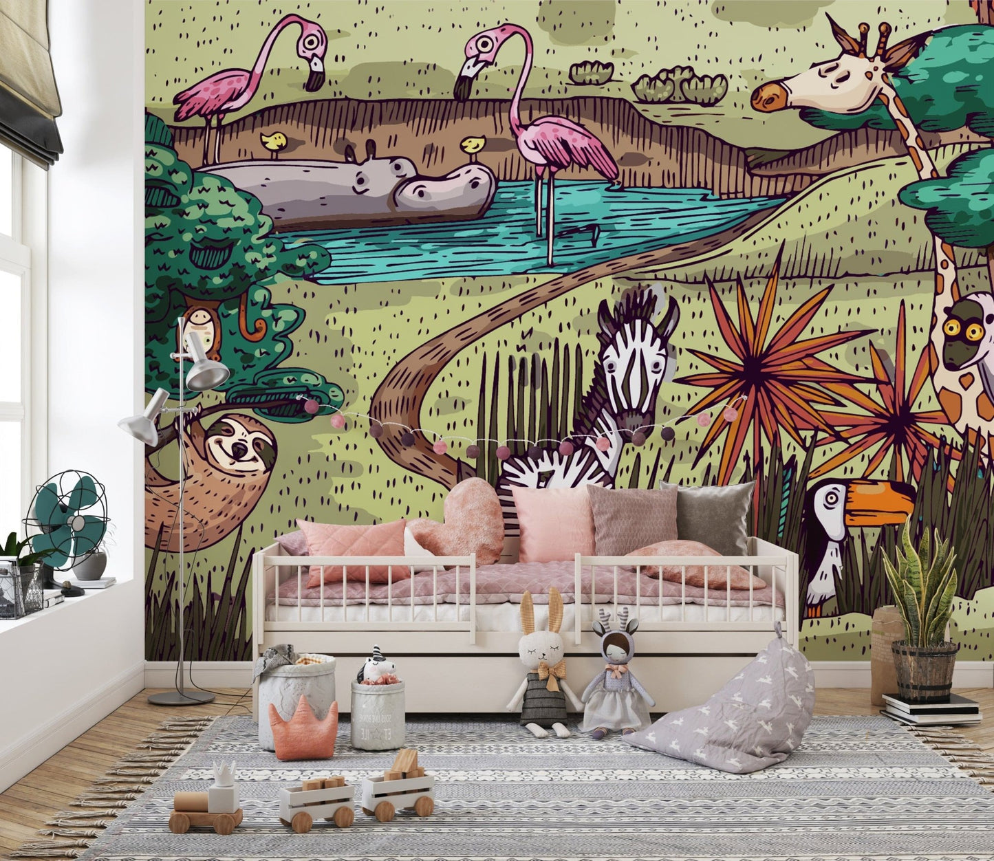 Jungle Animals easy-to-apply wallpaper