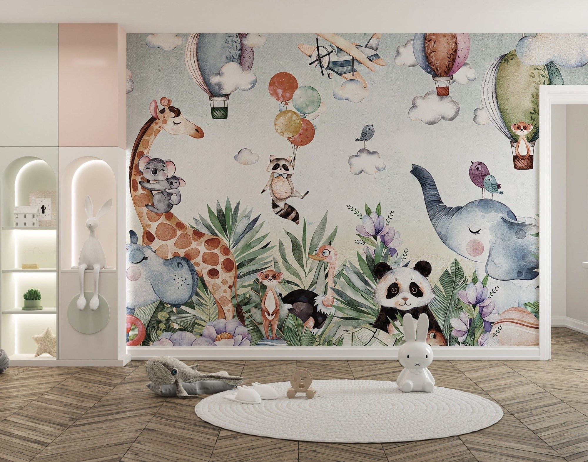 Jungle world textured wallpaper mural design A458
